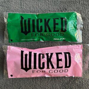 Wicked For Good 3D Glasses, 2 Pair - NEW